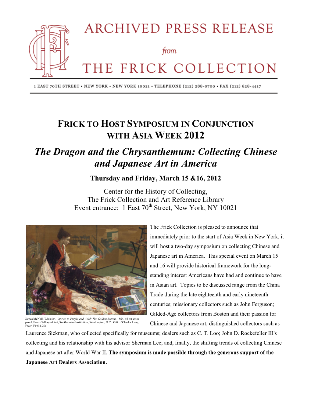 Collecting Chinese and Japanese Art in America