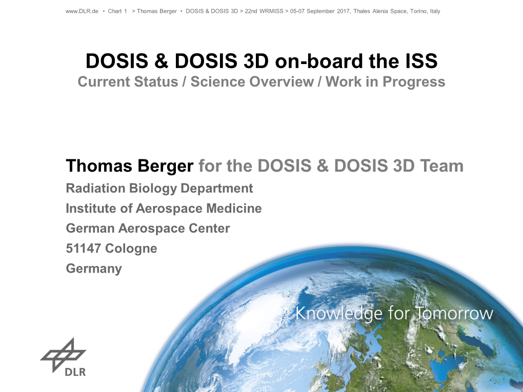 DOSIS & DOSIS 3D On-Board The
