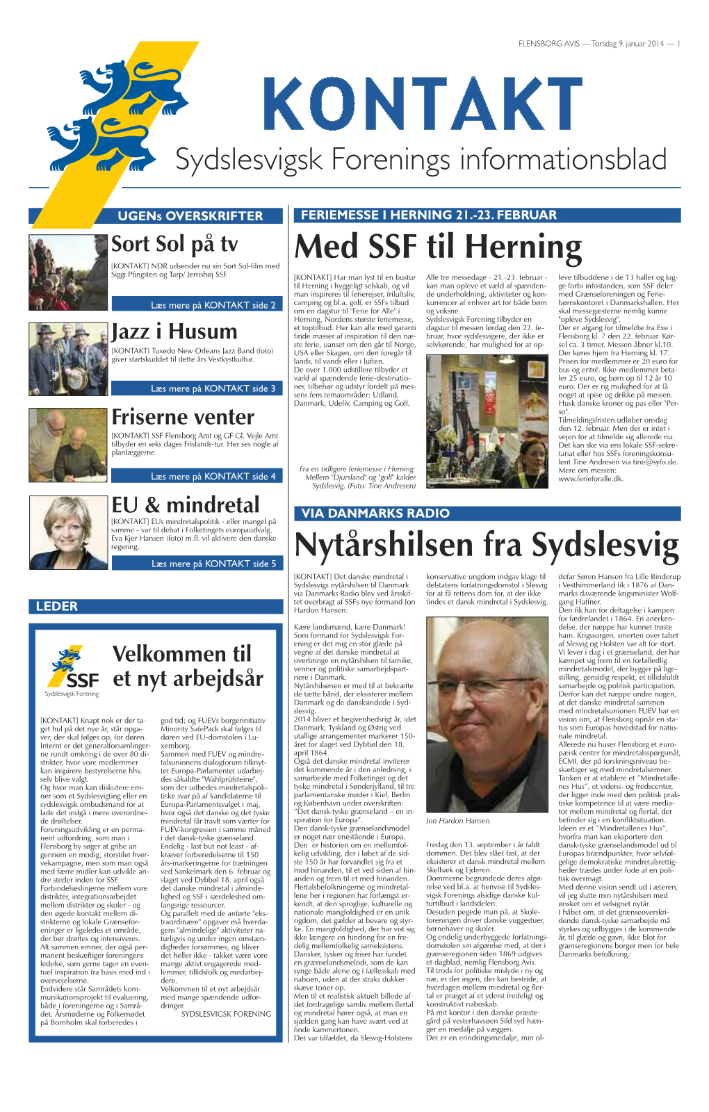 Med SSF Til Herning Nytårshilsen Fra Sydslesvig