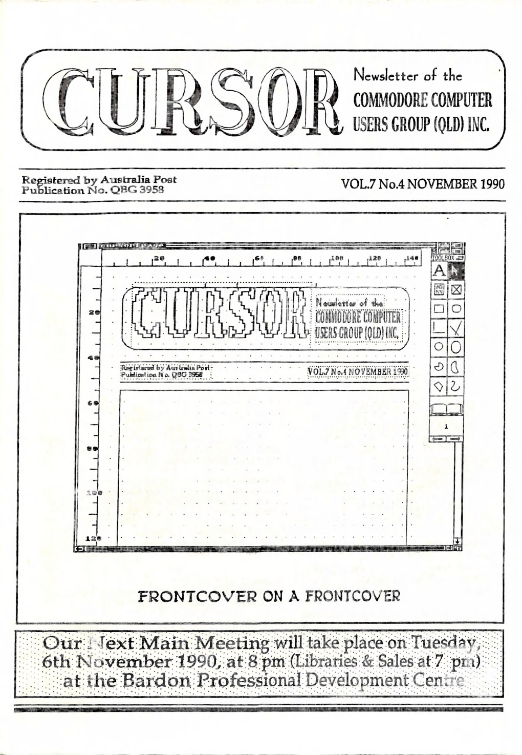 Cursor Commodore Computer Users Group QLD Vol 7 No 4 Nov 1990