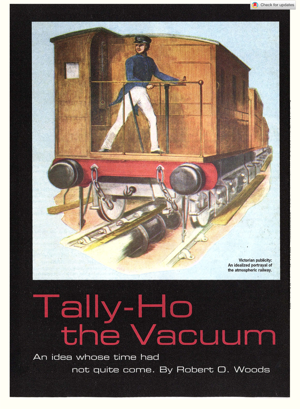 Victoria"N Publicity: an Idealized Portrayal of the Atmospheric Railway. Ictor Hugo Coined the Phrase, "The Detail in Atmospheric Railways by C