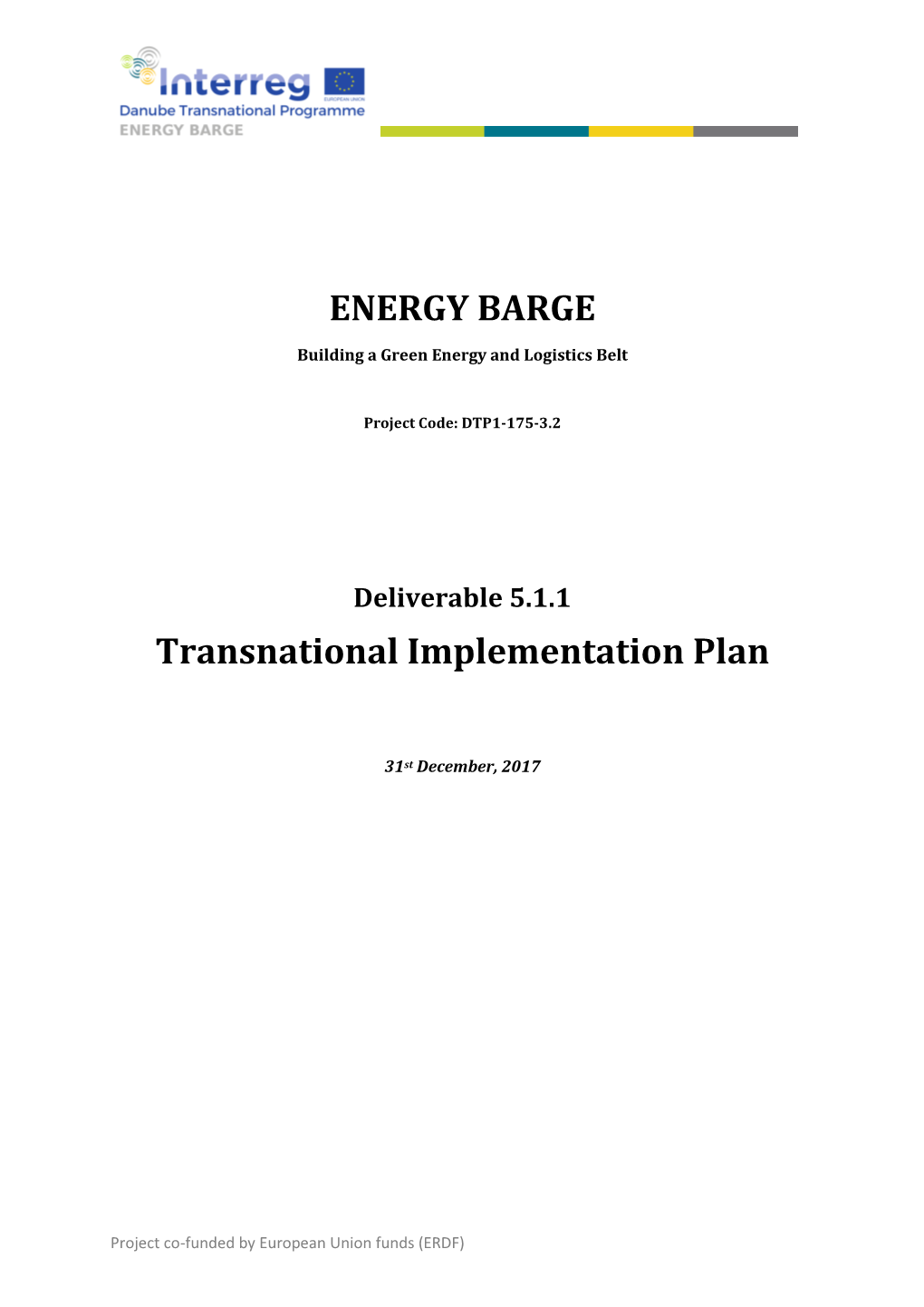 ENERGY BARGE Transnational Implementation Plan