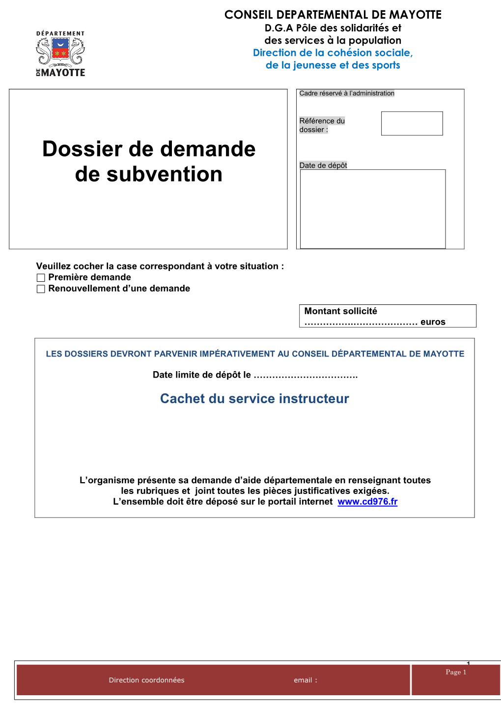 Dossier De Demande De Subvention ?