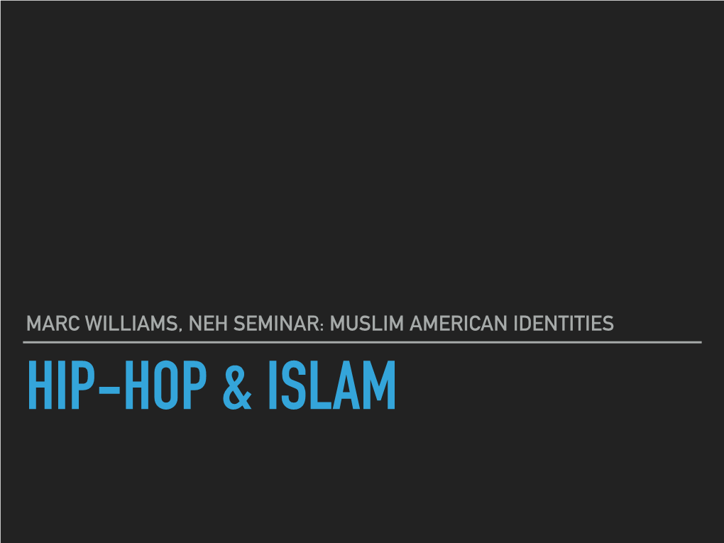 Islam and Hip