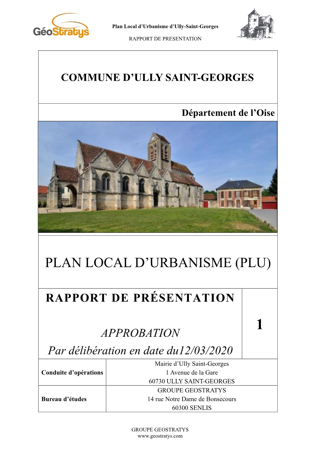 Plan Local D'urbanisme (Plu)