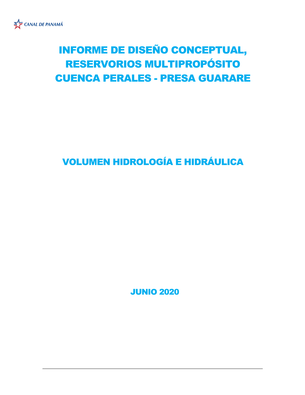 Informe De Diseño Conceptual, Reservorios Multipropósito Cuenca Perales - Presa Guarare