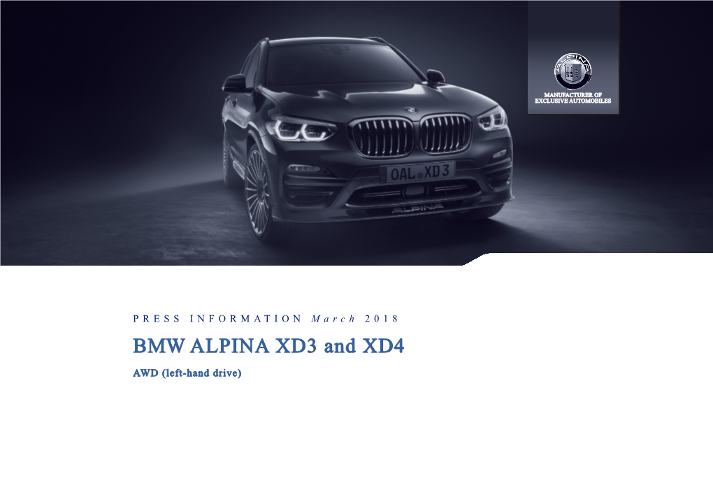 BMW ALPINA XD3 and XD4