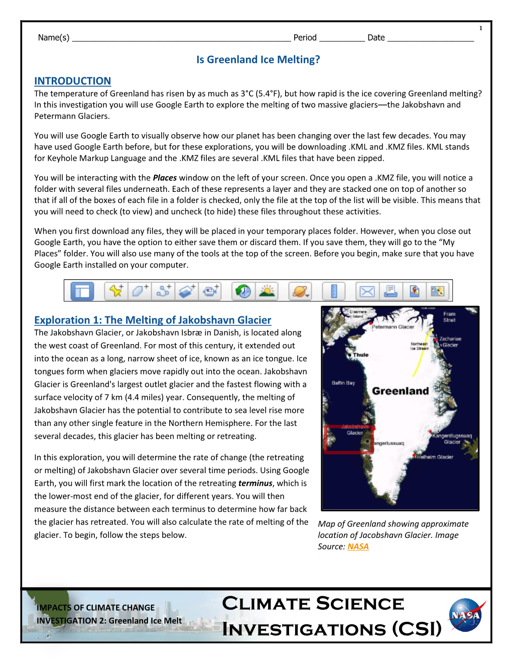 Climate Science Investigations