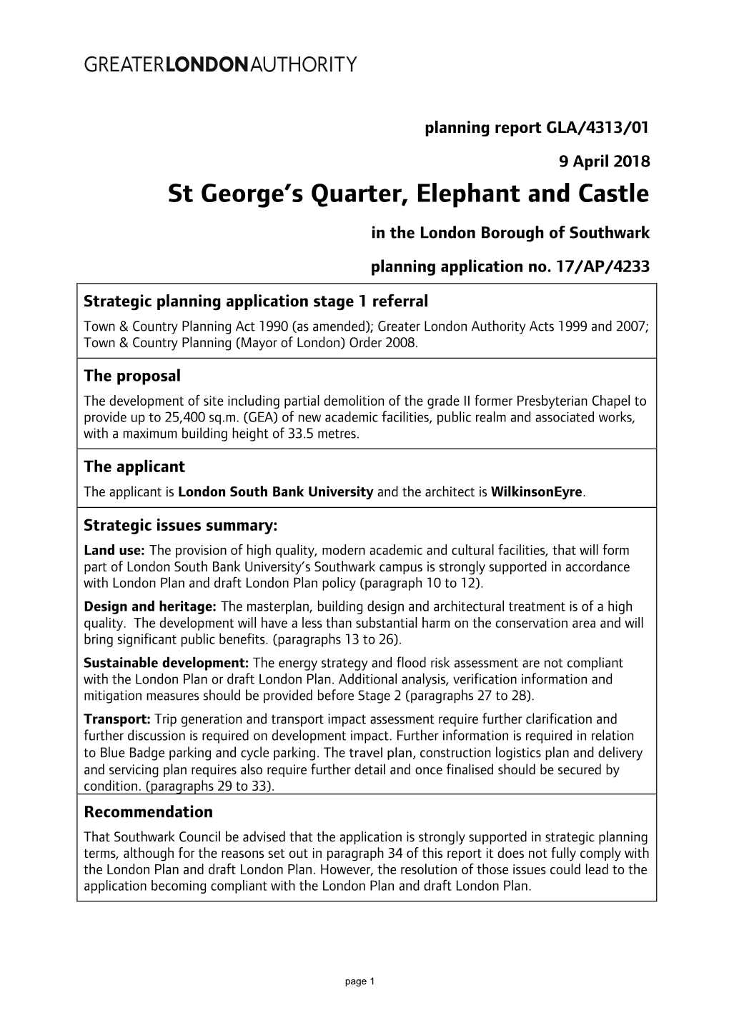 St George's Quarter, Elephant and Castle