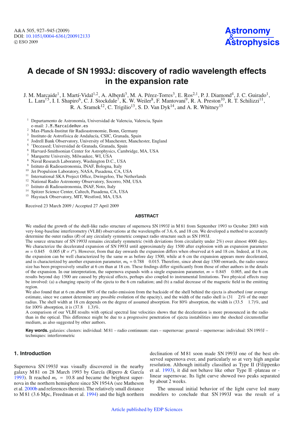 A Decade of SN 1993J: Discovery of Radio Wavelength Effects in the Expansion Rate