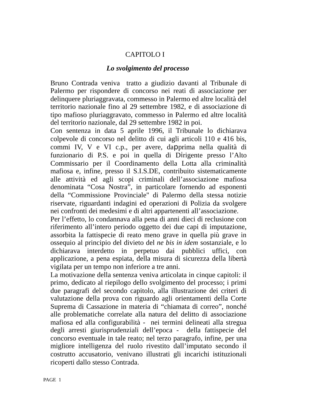 Processo Contrada) - Rosario Spatola Ha Riferito Di Non Conoscere Il Cancemi