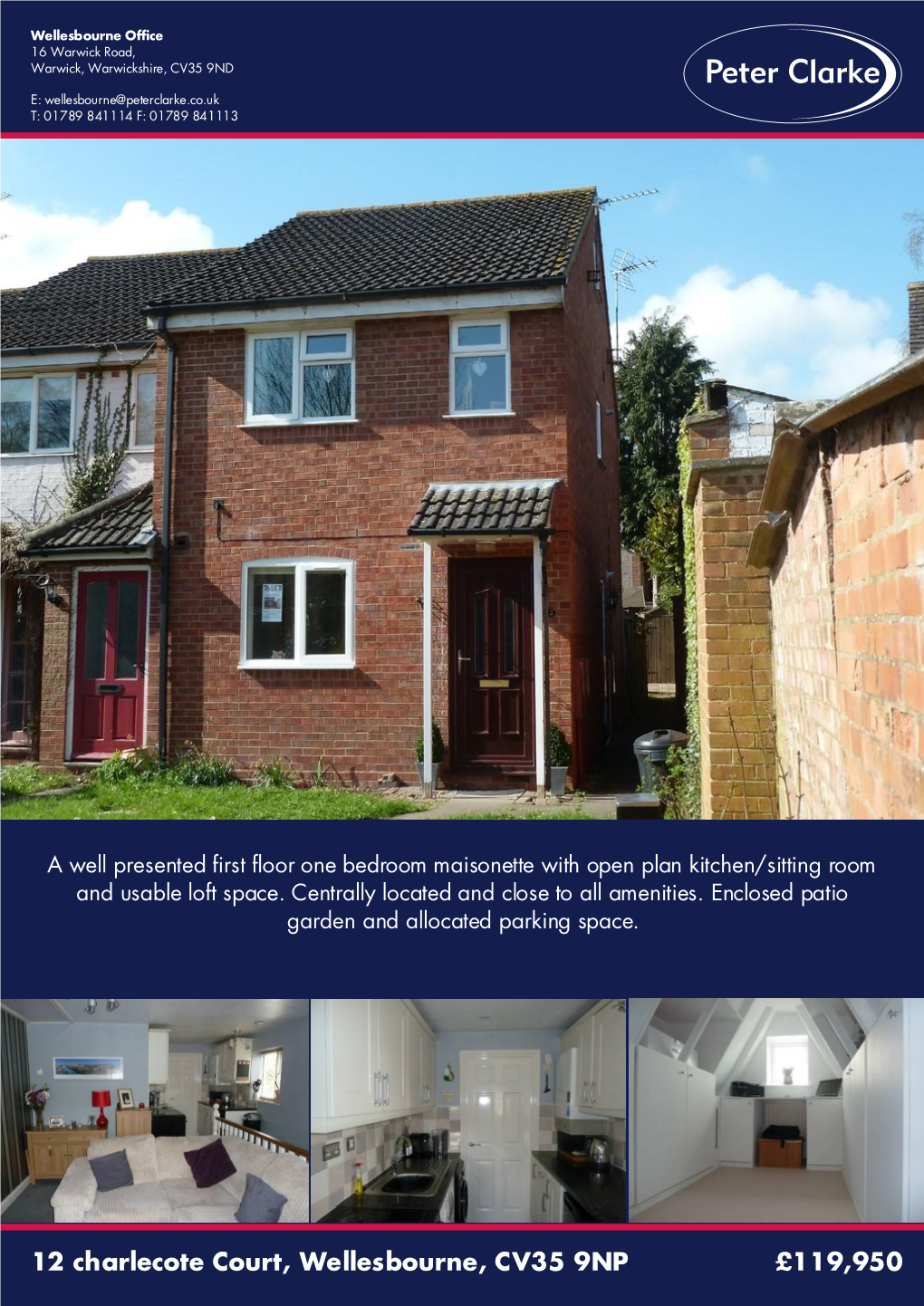 12 Charlecote Court, Wellesbourne, CV35 9NP £119,950