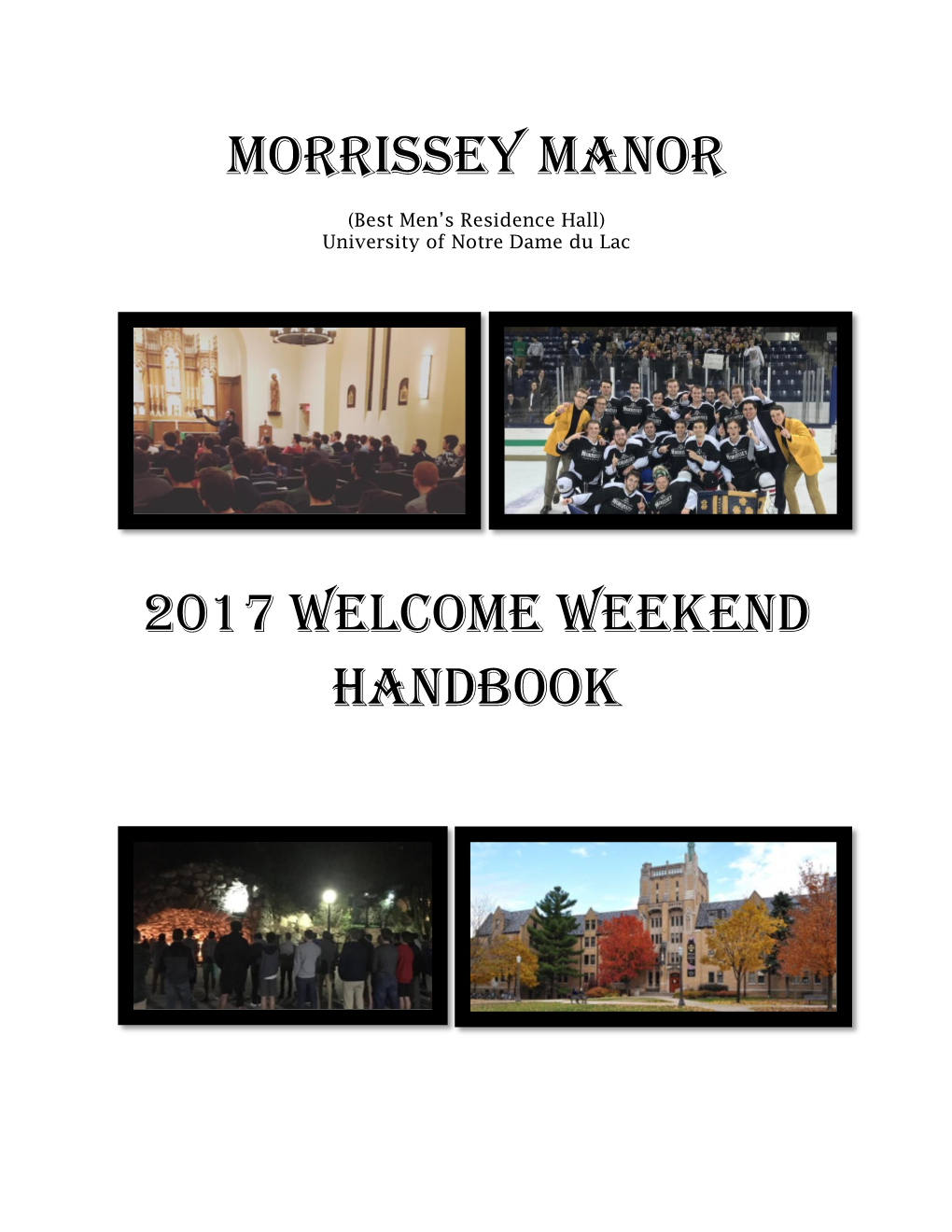 2017 Welcome Weekend Handbook