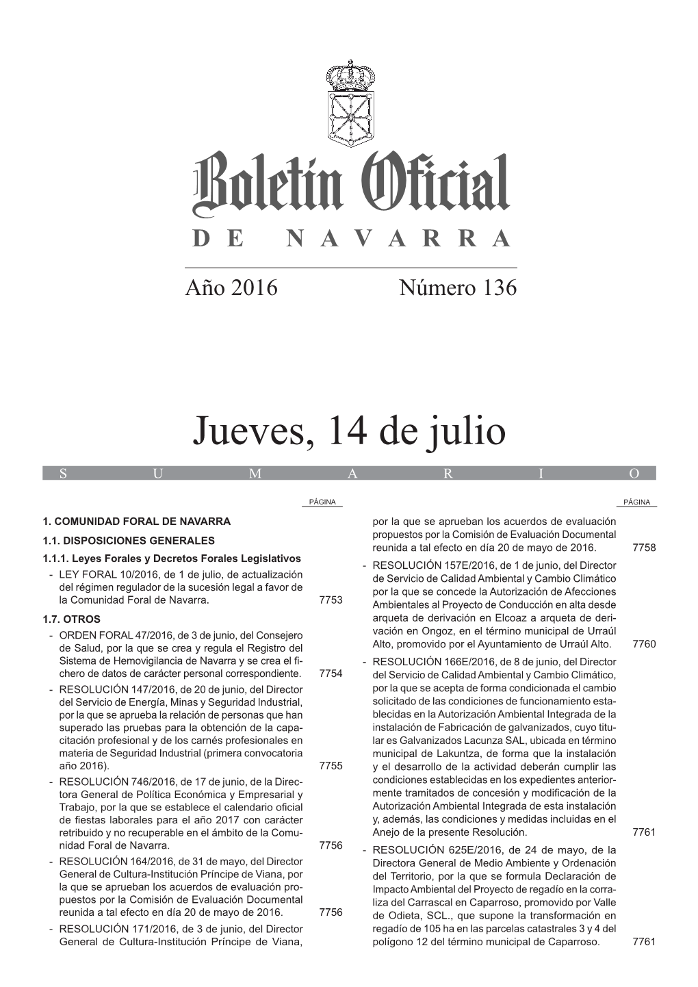 Boletín Oficial De Navarra