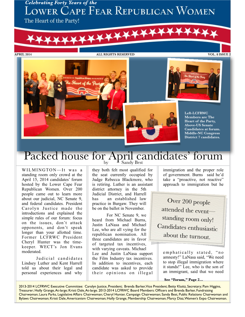 Q2 2014 LCFRWC Newsletter