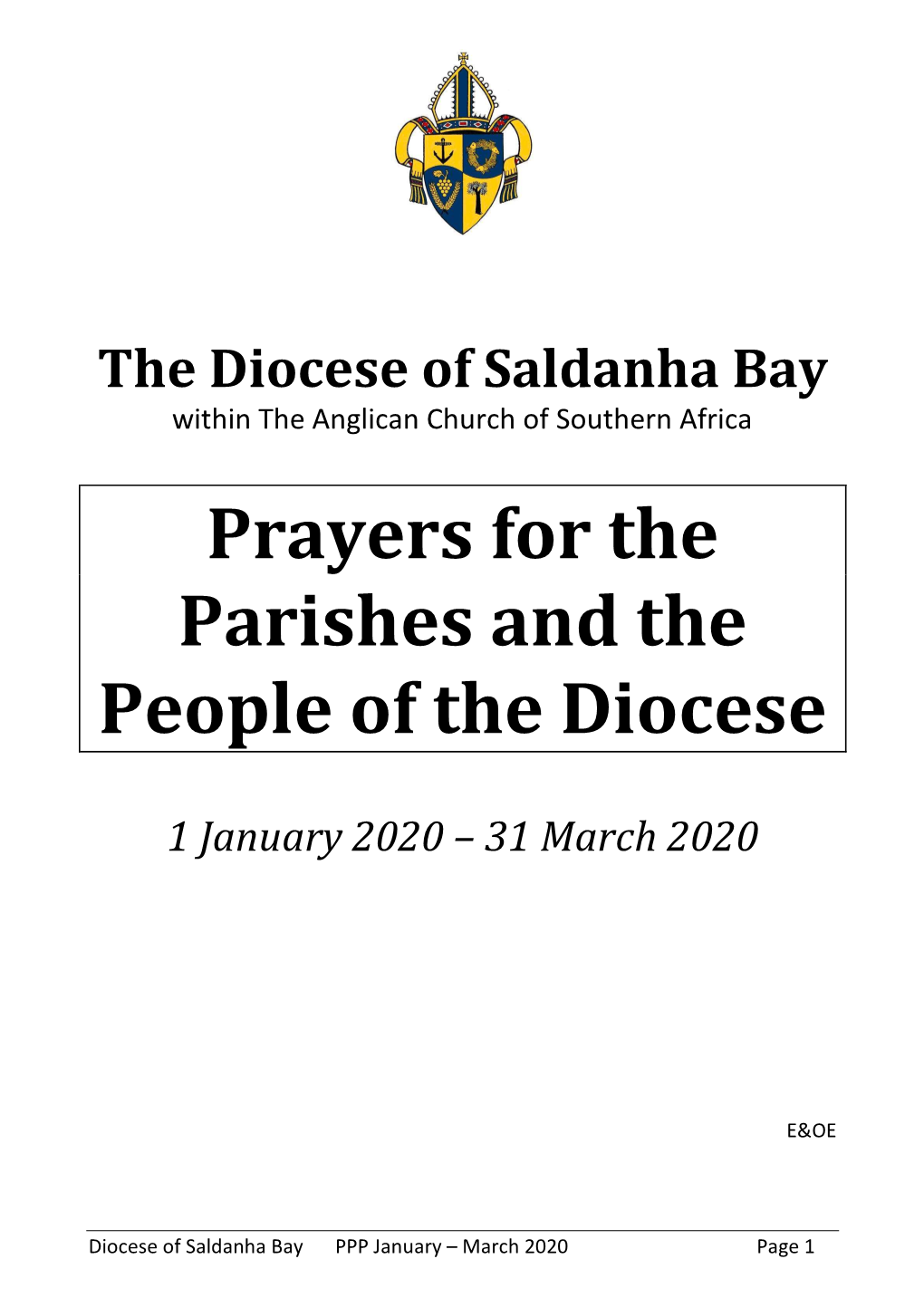 Prayers for the Parishes and the People of the Diocese