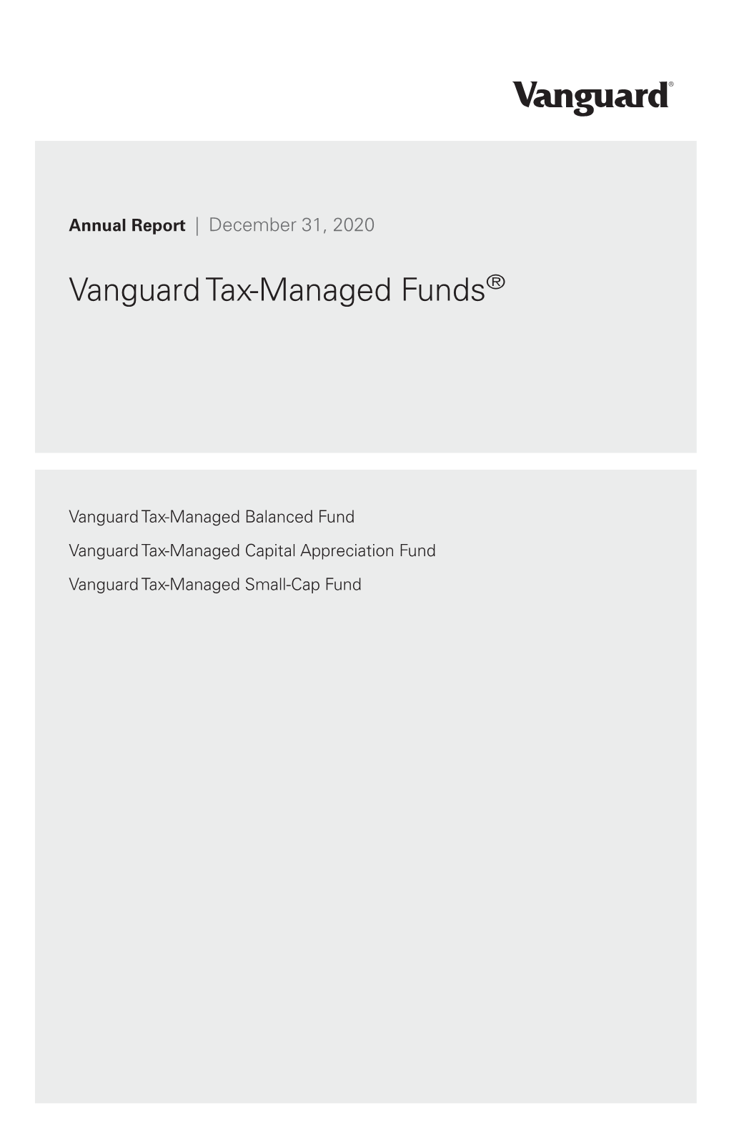 Vanguard Tax-Managed Funds Annual Report December 31, 2020