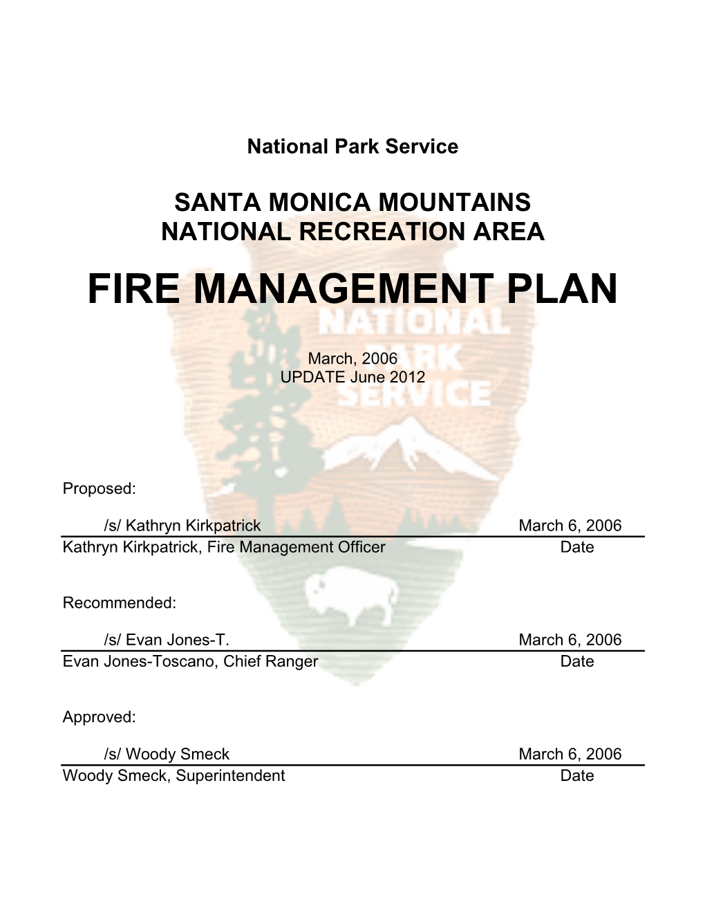 Fire Management Plan