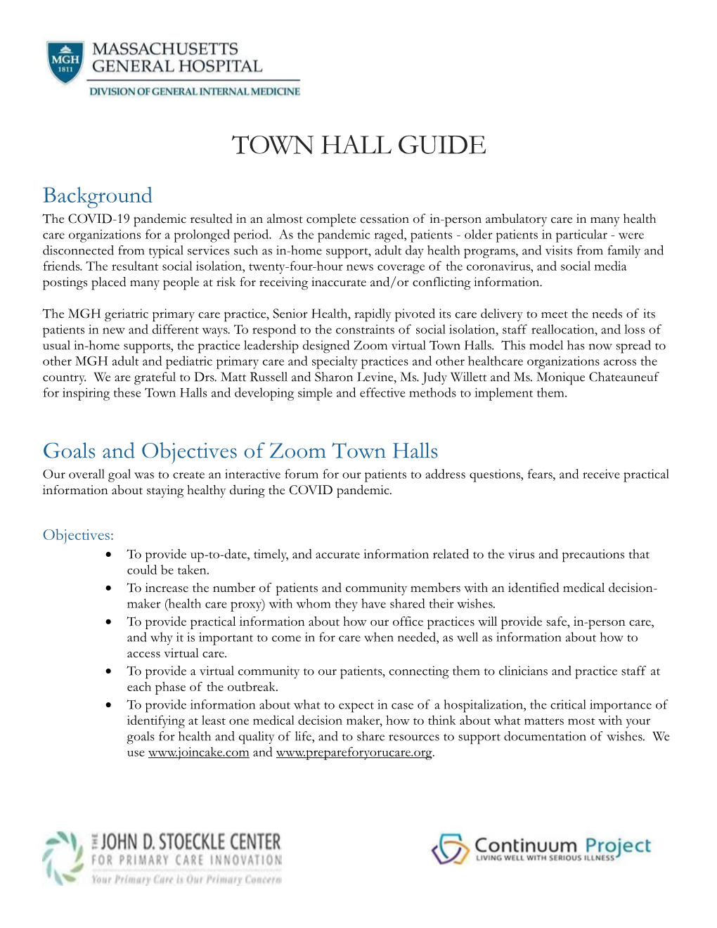 Town Hall Guide