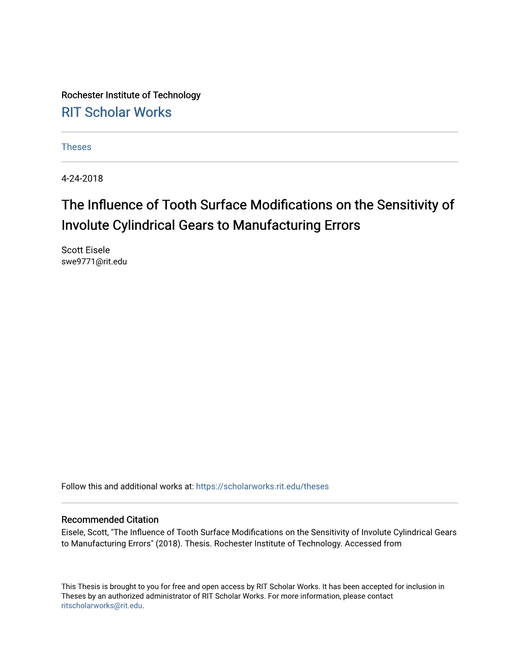 The Influence of Tooth Surface Modifications on the Sensitivity Of