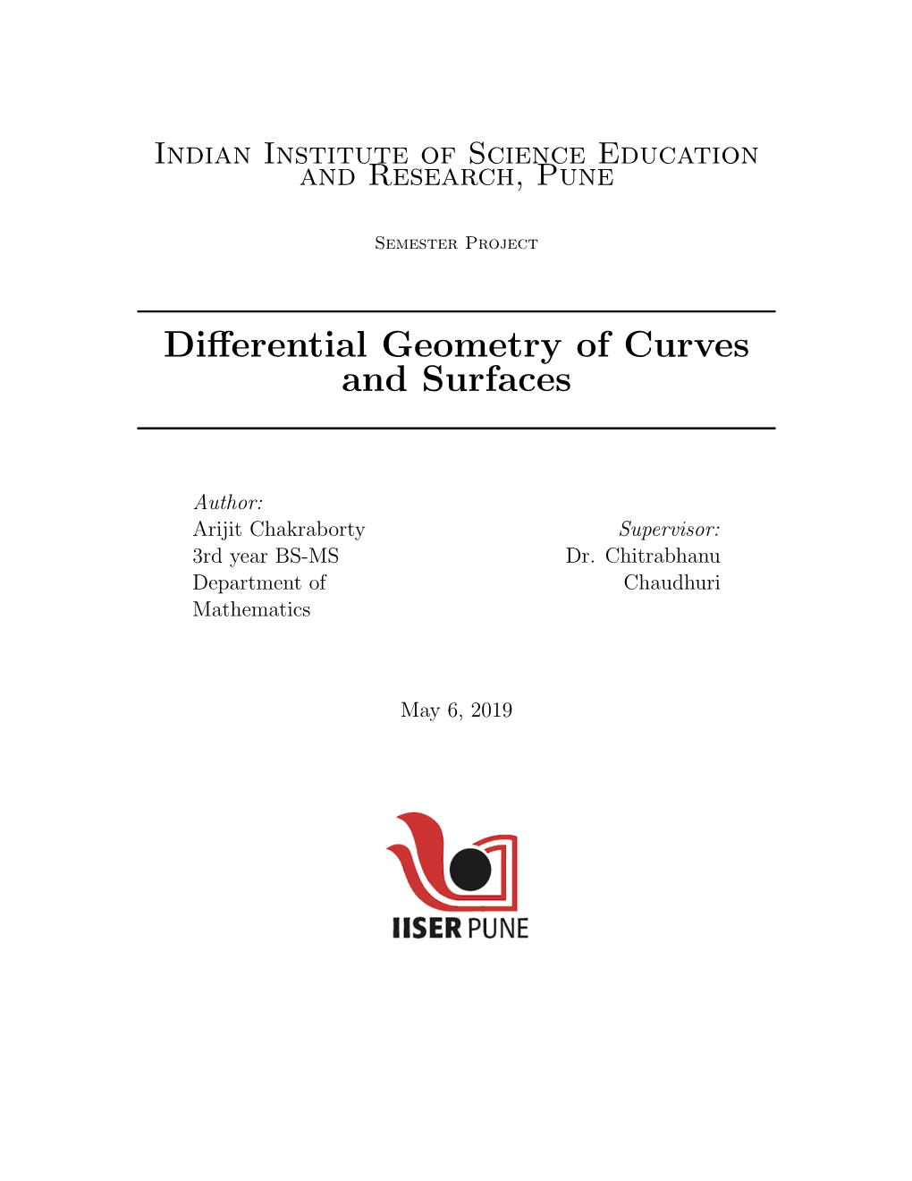 Differential Geometry of Curves and Surfaces