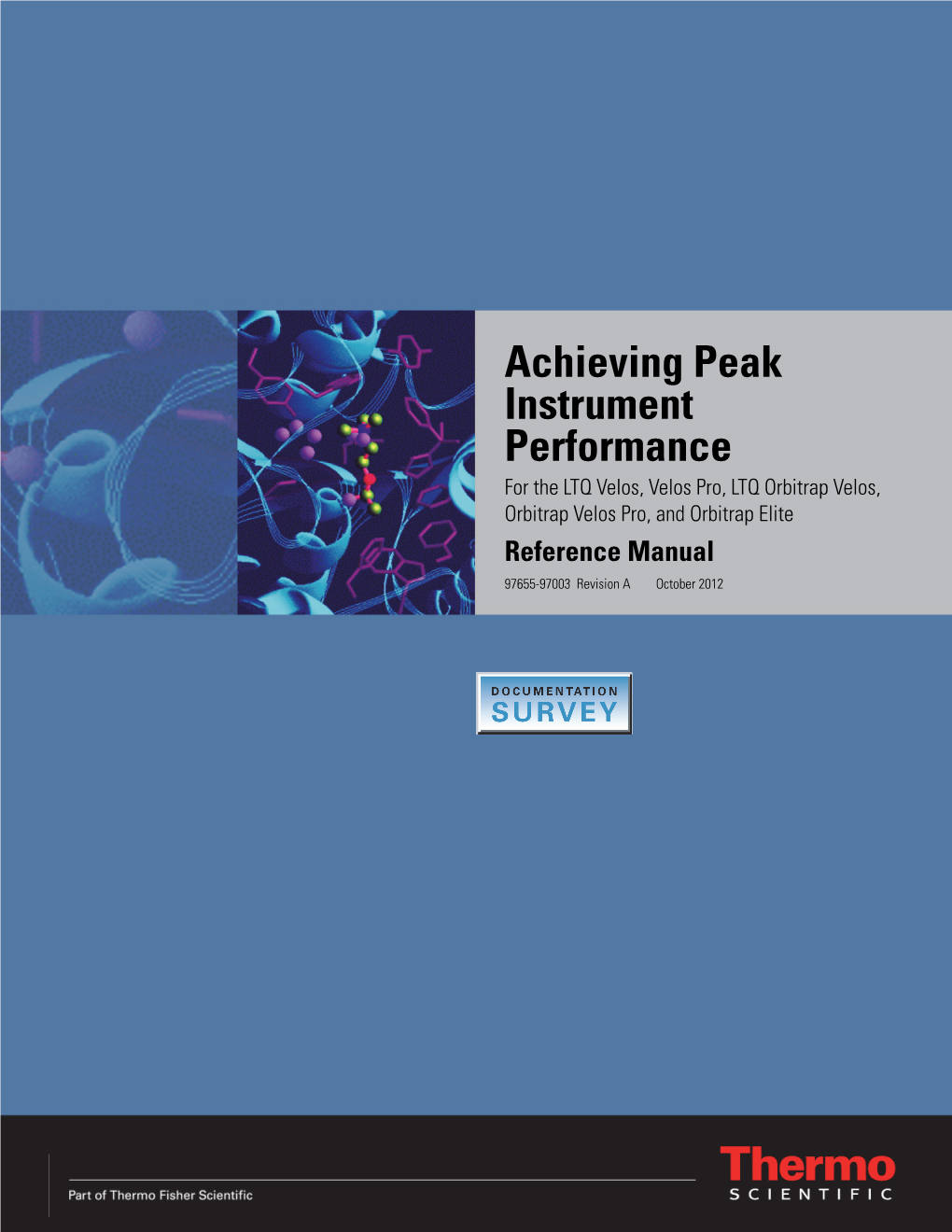 Achieving Peak Instrument Performance Reference Manual Xi Contents