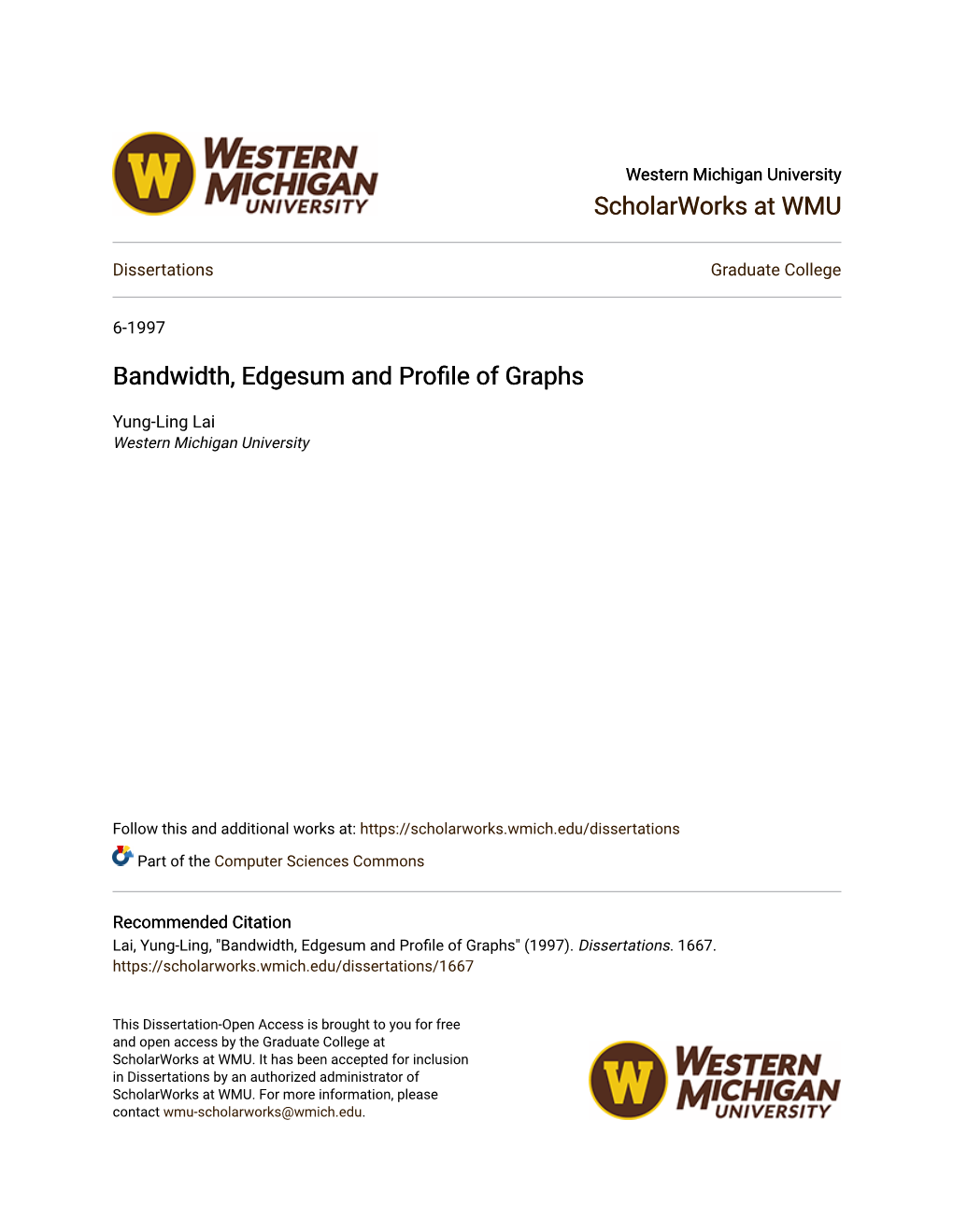 Bandwidth, Edgesum and Profile of Graphs