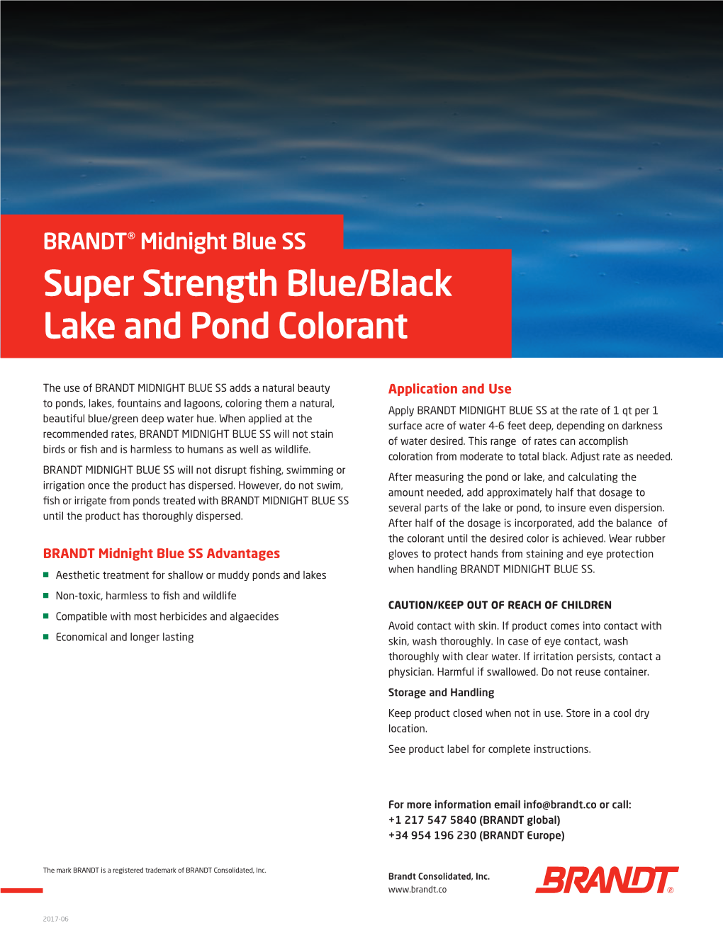 Super Strength Blue/Black Lake and Pond Colorant