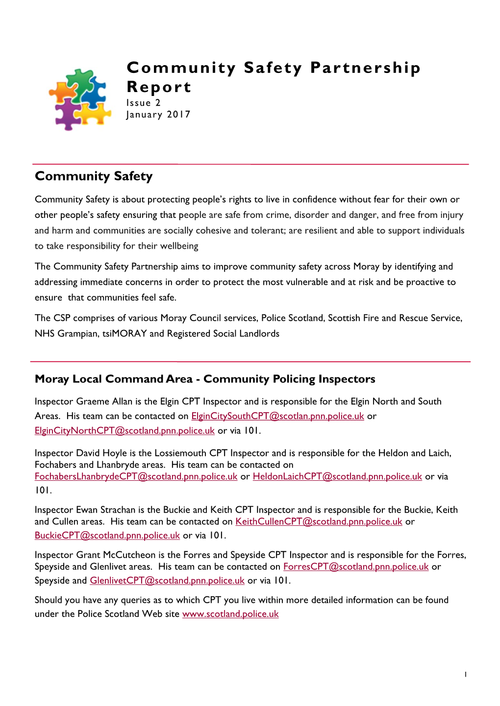 Community Safety Partnership Report