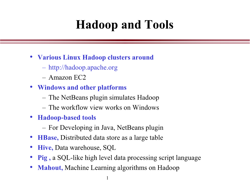 Hadoop Mapreduce – Similar to Google Mapreduce