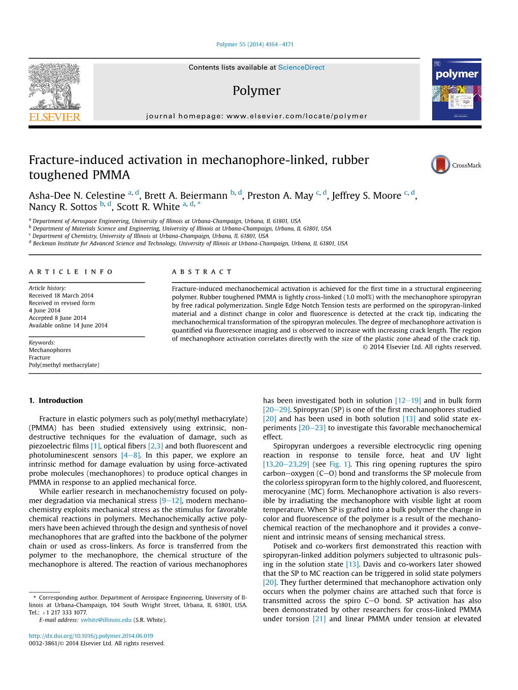 Fracture-Induced Activation in Mechanophore-Linked, Rubber Toughened PMMA