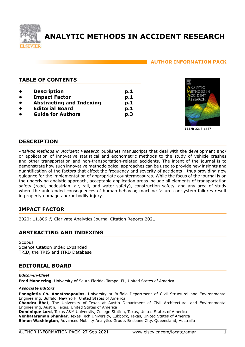 Analytic Methods in Accident Research