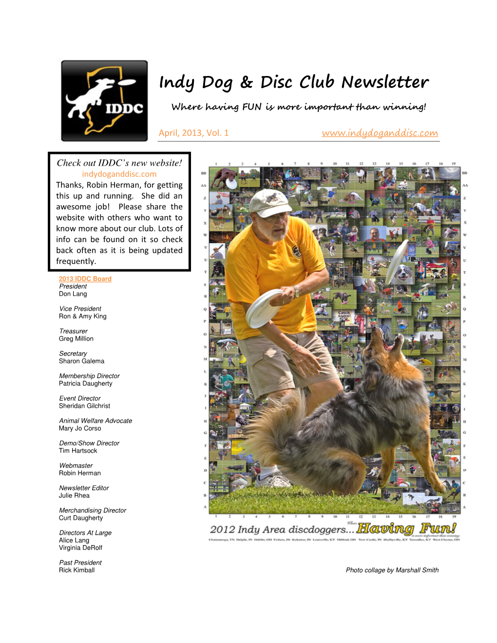 Indy Dog & Disc Club Newsletter