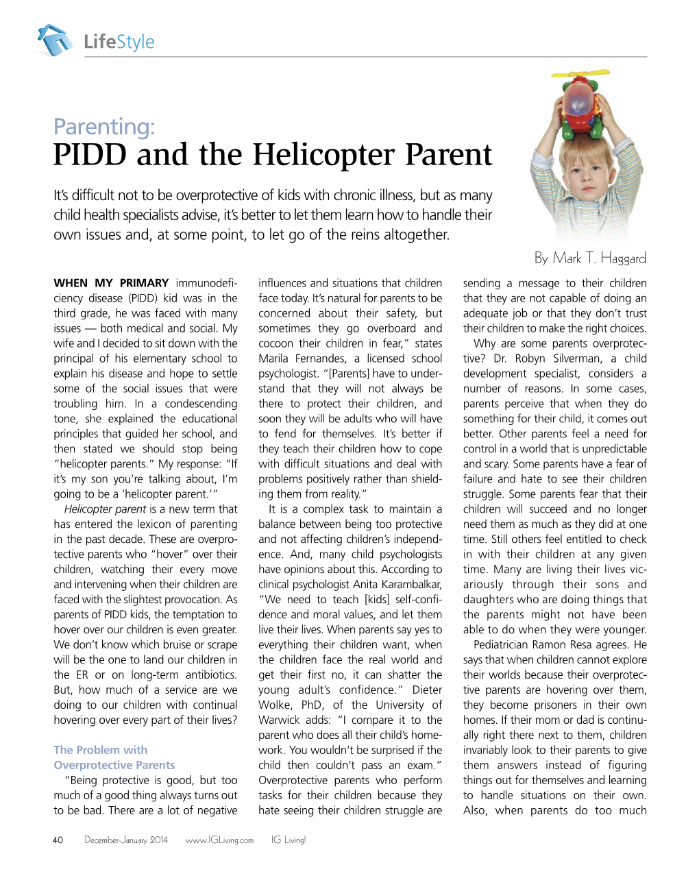 Parenting: PIDD and the Helicopter Parent