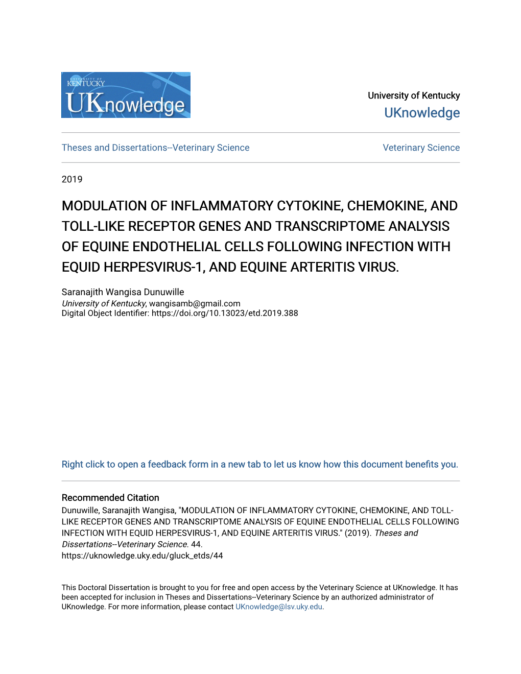 Modulation of Inflammatory Cytokine, Chemokine, and Toll