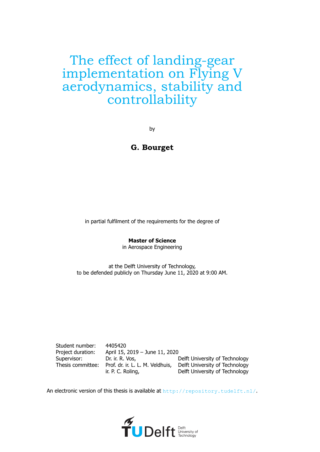 The Effect of Landing-Gear Implementation on Flying V