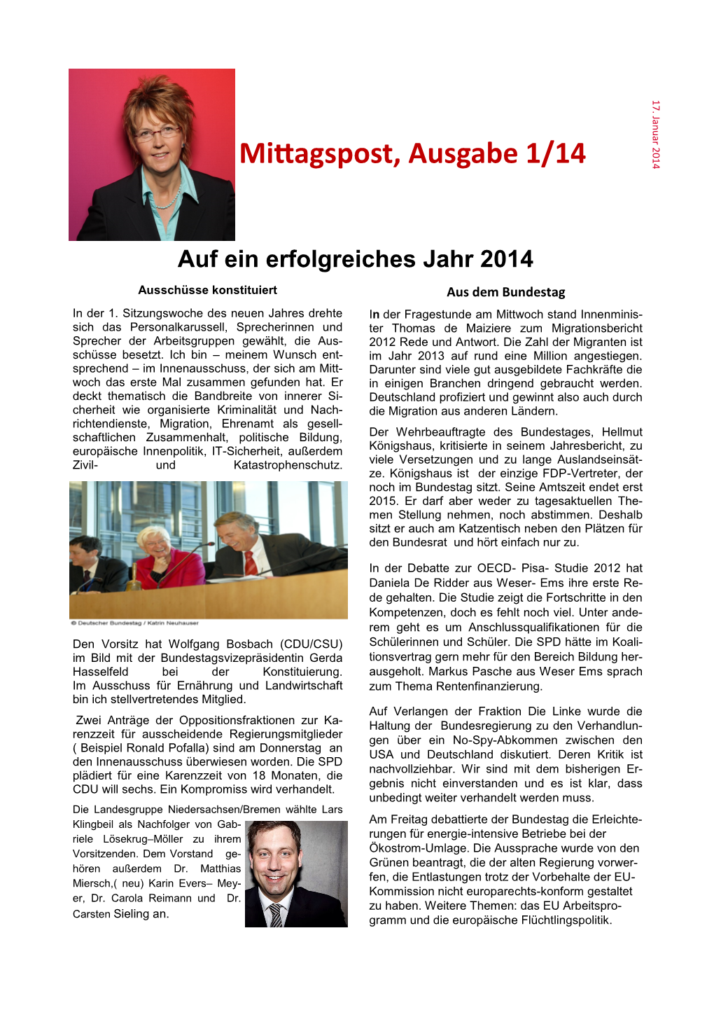 Mittagspost 1/2014