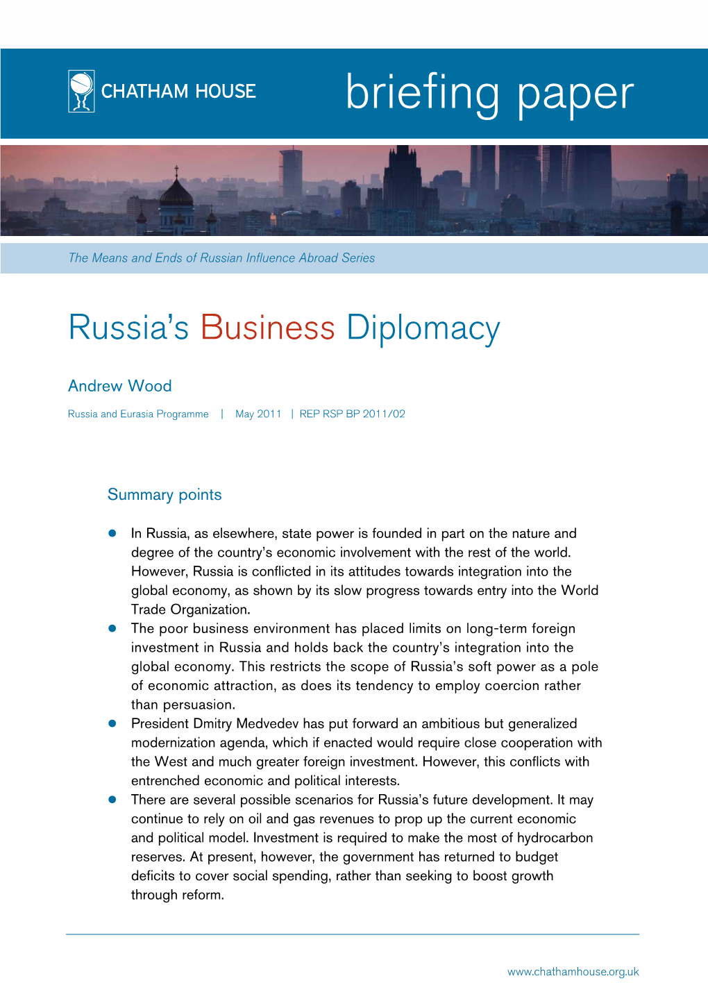 Briefing Paper Diplomacy