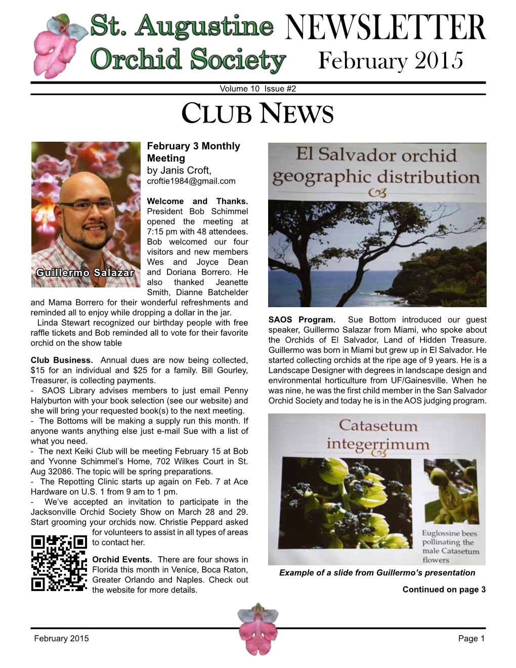 NEWSLETTER February 2015