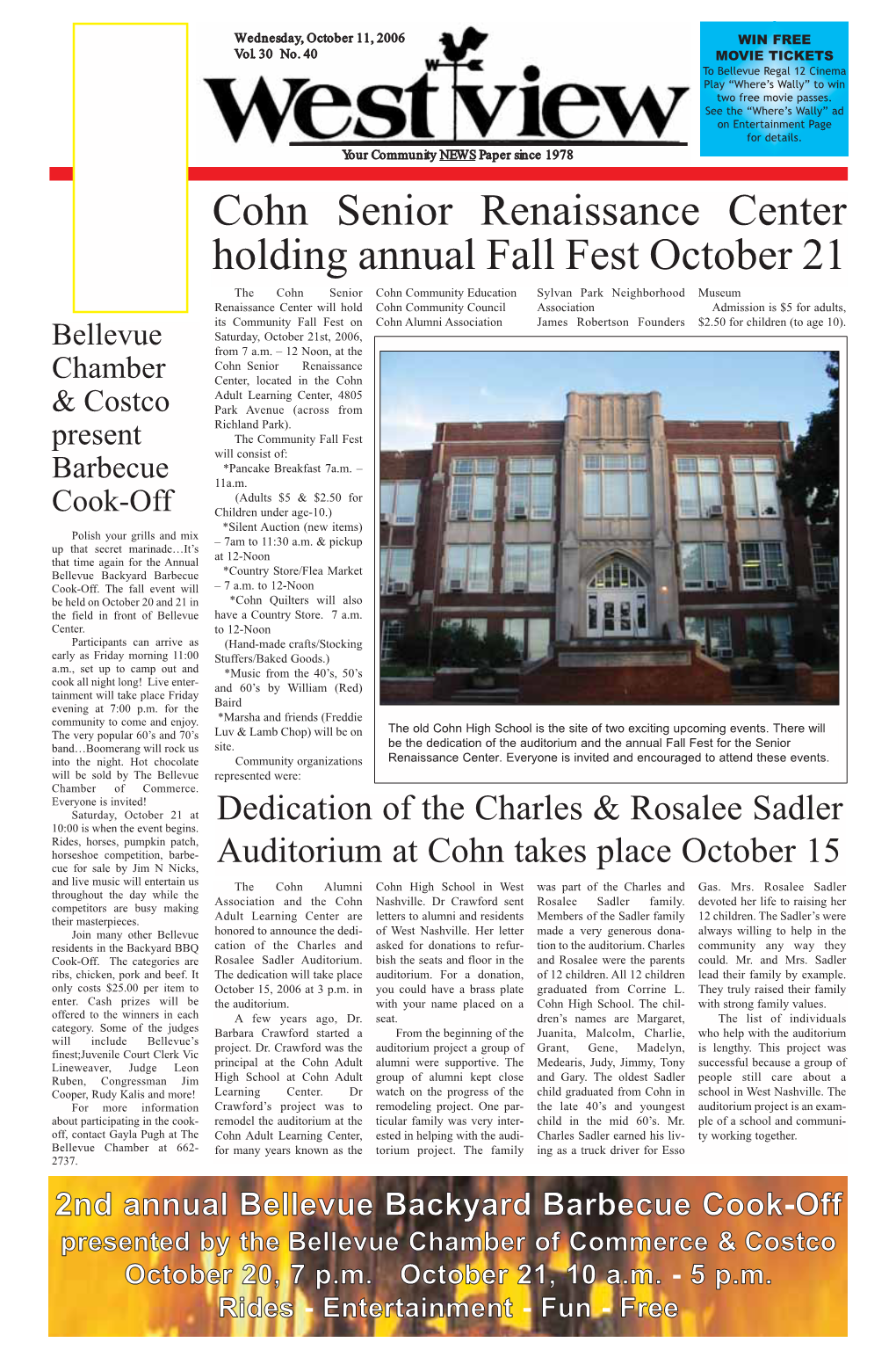 Cohn Senior Renaissance Center Holding Annual Fall Fest October 21