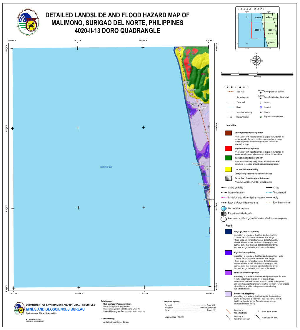 Detailed Landslide and Flood Hazard Map of Malimono