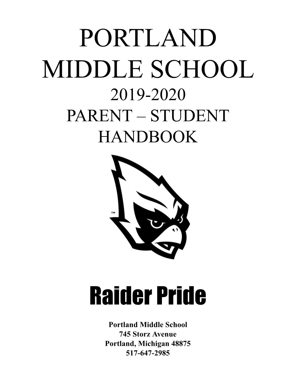 Portland Middle School Handbook 2019-2020