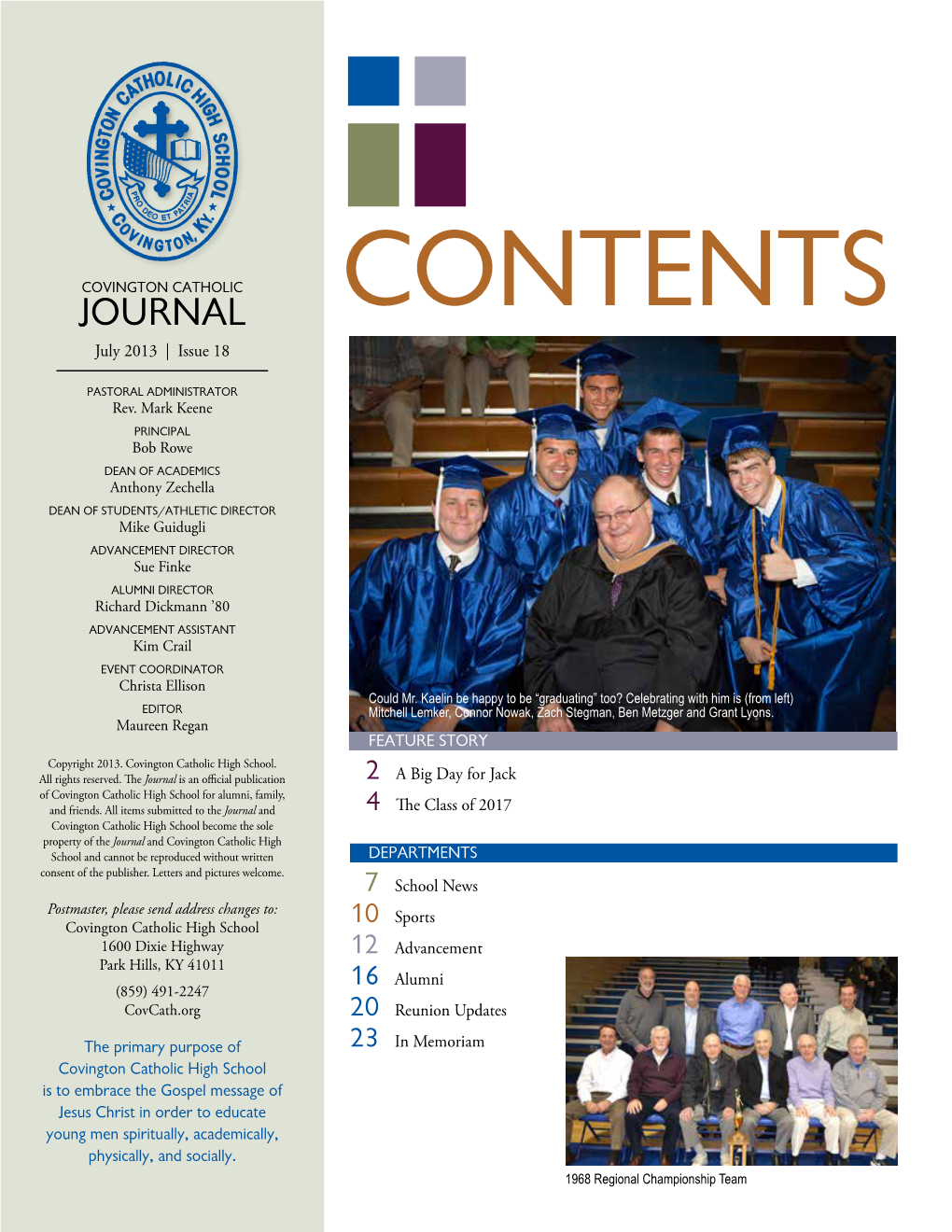 Journal Contents July 2013 | Issue 18