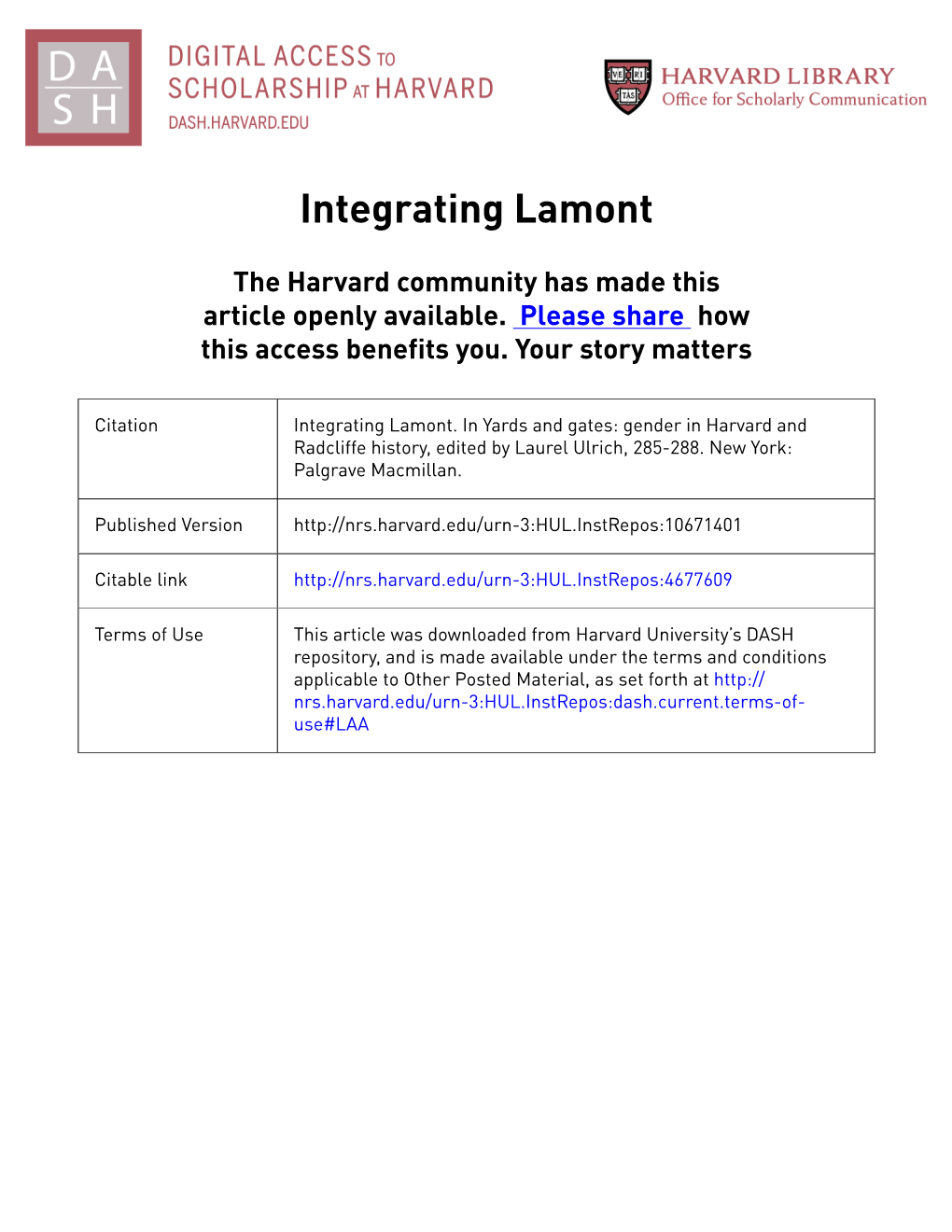 38Integrating Lamont