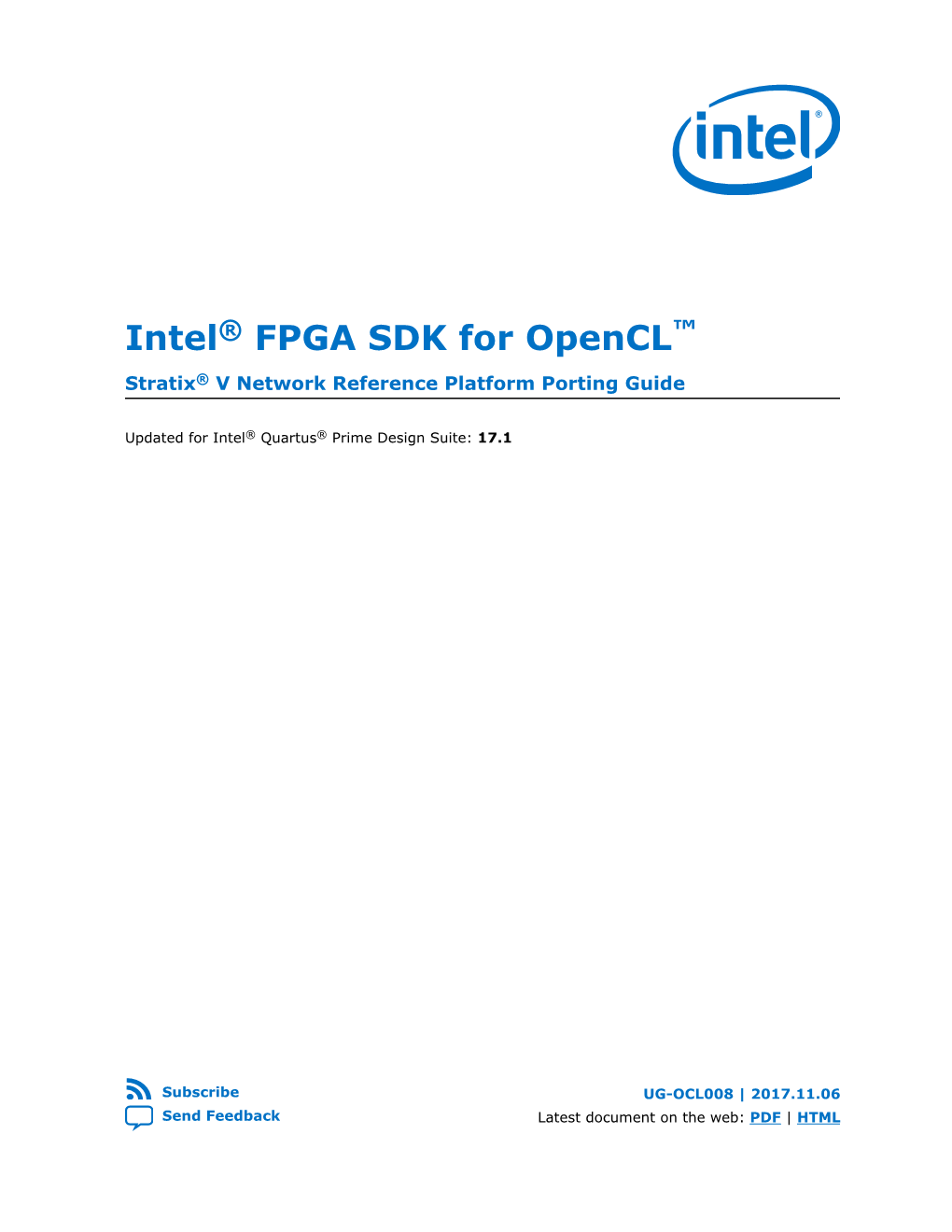 Intel® FPGA SDK for Opencl™ Stratix® V Network Reference Platform Porting Guide