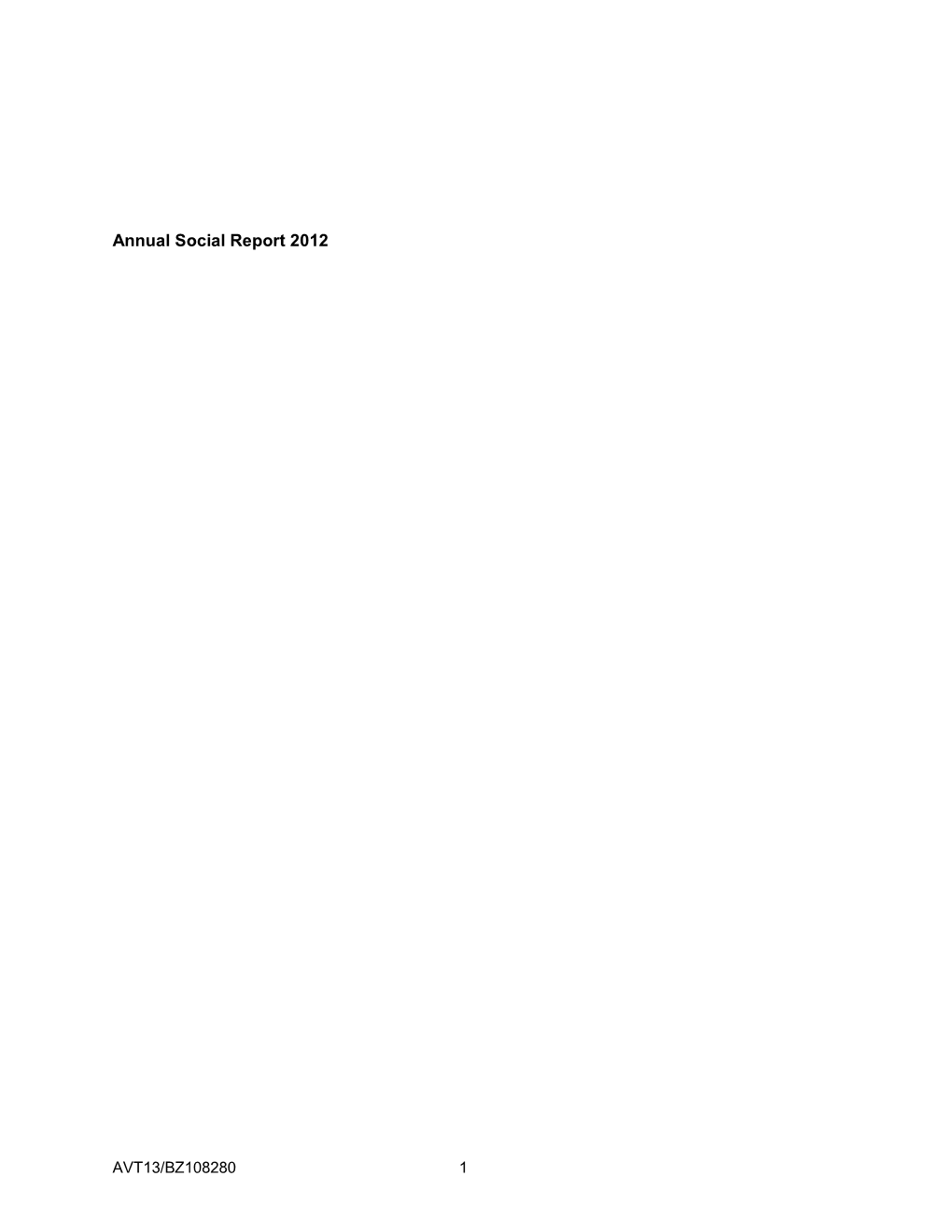 Download "Annual Social Report 2012 of The