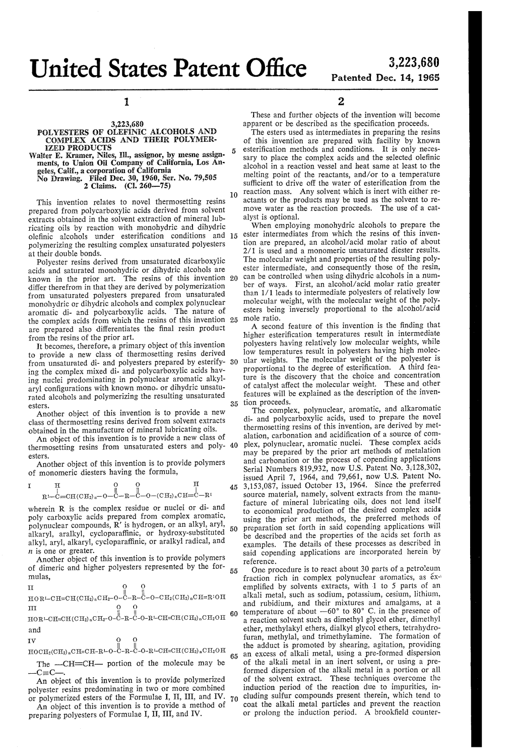 United States Patent 0 ” 1C6 Patented Dec