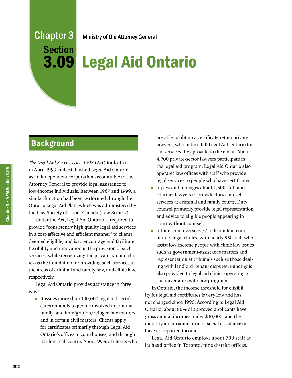 3.09: Legal Aid Ontario