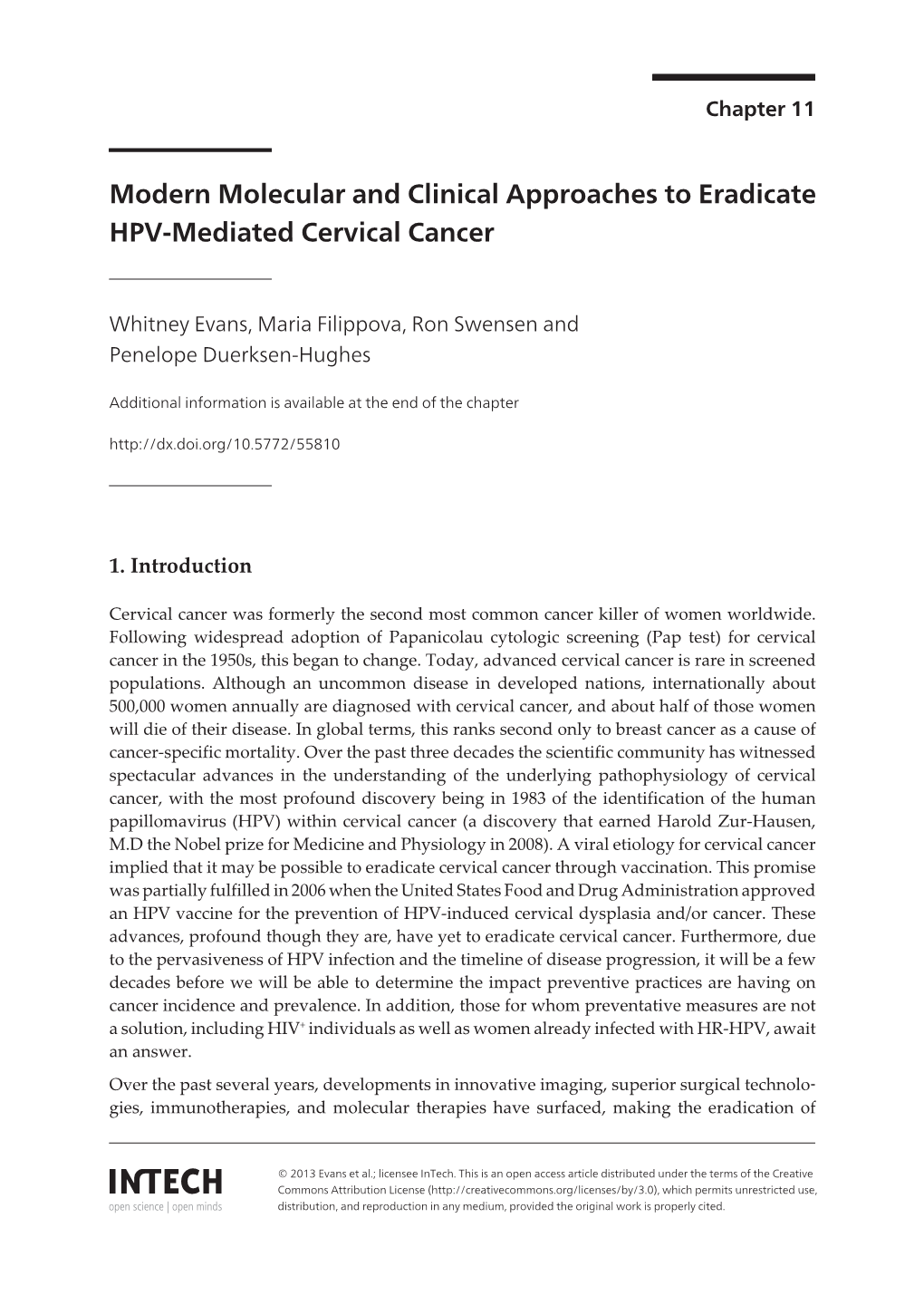Modern Molecular and Clinical Approaches to Eradicate HPV-Mediated Cervical Cancer