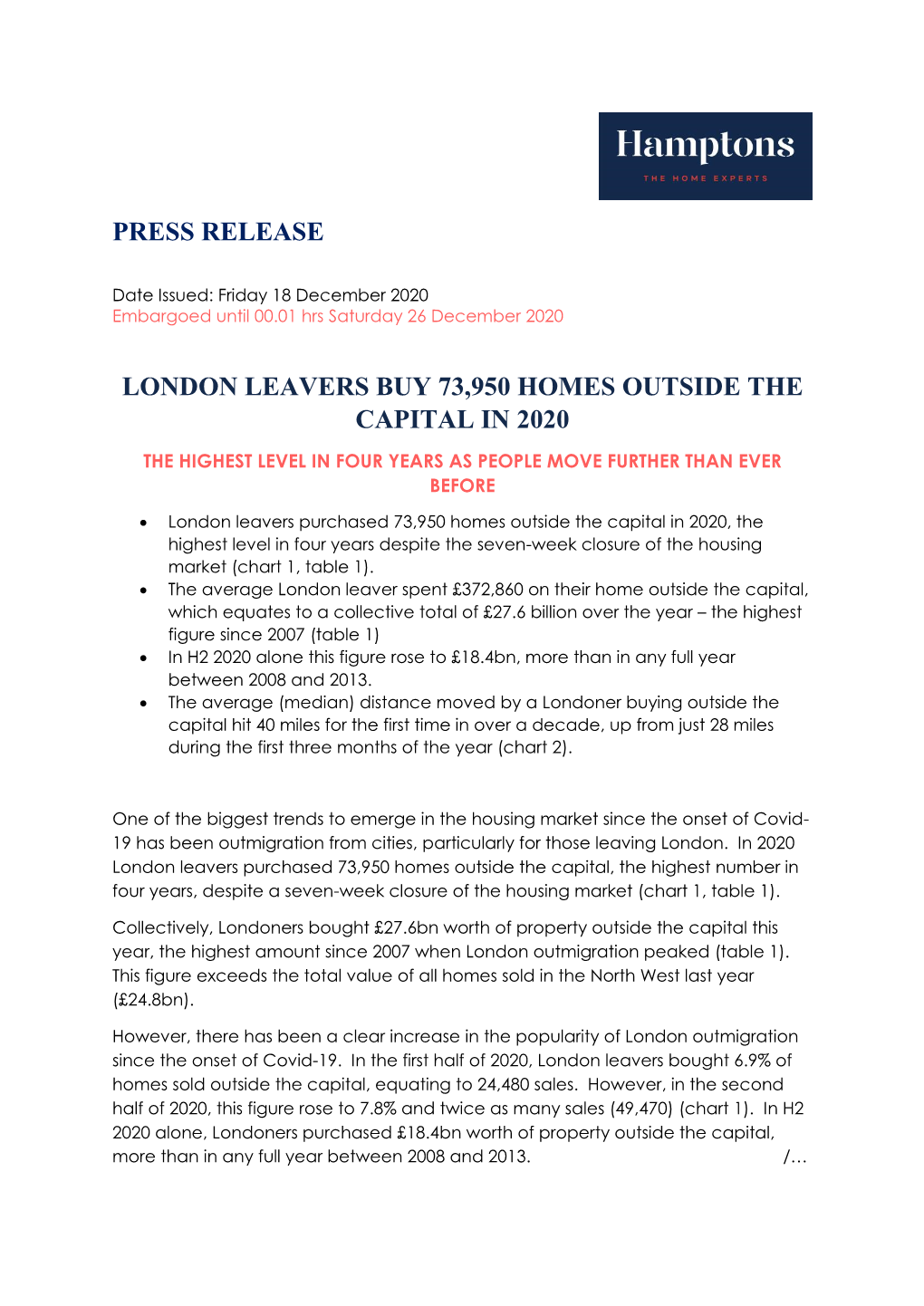 London Leavers Buy 73950 Homes Outside the Capital in 2020